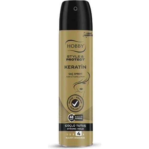 Hobby Keratin Saç Spreyi Güçlü Tutuş 250 ml Saçları Şekillendirmek İçin