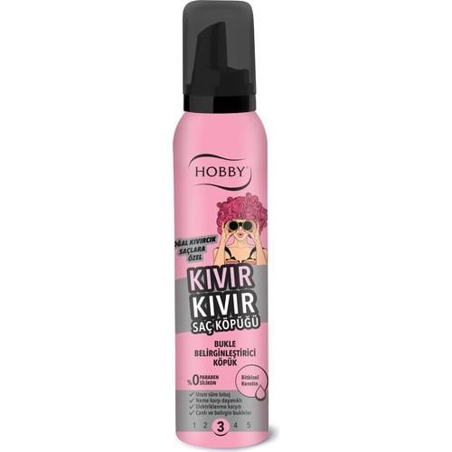 Hobby Kıvırcık Saç Köpüğü 150 ml Bitkisel Keratin ile Silikon ve Paraben İçermeyen Canlı Bukleler