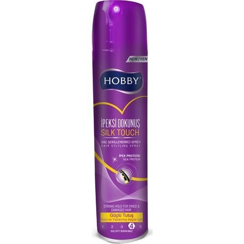 Hobby Saç Şekillendirici Sprey 250 ml İpek Proteini ile Kuru Saçlar İçin Güçlü Tutuş