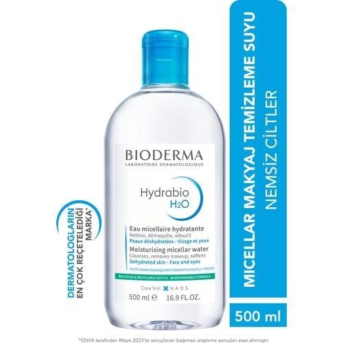 Hydrabio H2O Nemlendirici Micellar Makyaj Temizleme Suyu Kuru Ciltler Yüz, Göz Çevresi 500 ml