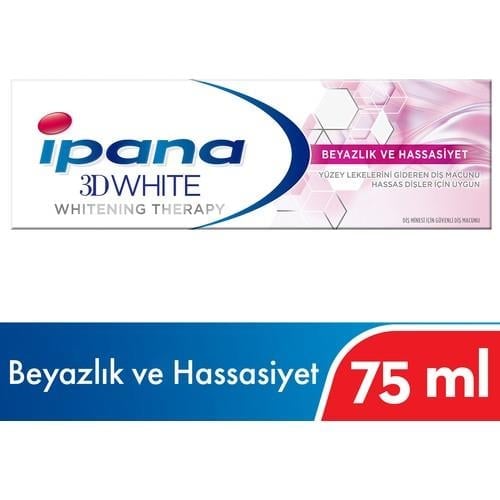 Ipana 3 Boyutlu Beyazlık Therapy 75 ml Hassas Beyazlık Diş Macunu