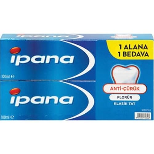 Ipana Diş Macunu 65 ml + 65 ml Kalsident Klasik Tat