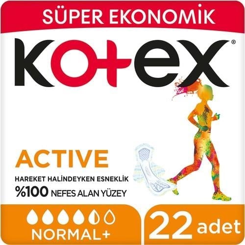 Kotex Hijyenik Ped Active Normal Süper Ekonomik 22'li