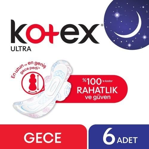 Kotex Ultra Gece Ped 6'lı