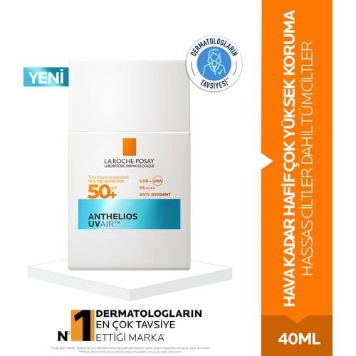 La Roche-Posay Anthelios Uvair Spf50+ Tüm Ciltler İçin Yüz Güneş Kremi 40ml
