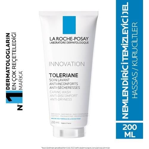La Roche-Posay Toleriane Nemlendirici Temizleyici Jel 200 ml Hassas ve Kuru Ciltler için Termal Su İçerikli