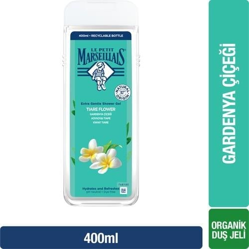 Le Petit Marseillais Gardenya Çiçeği Duş Jeli 400 ml Doğal İçeriklerle Nemlendirici Etki