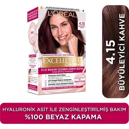 L'Oréal Paris Excellence Creme Saç Boyası - 4.15 Büyüleyici Kahve
