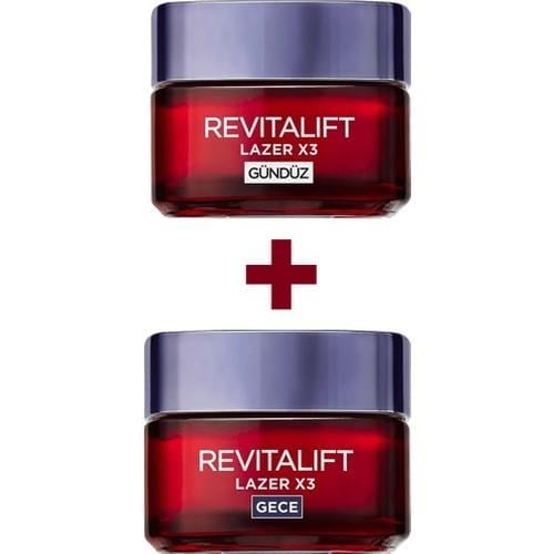 L'Oréal Paris Loreal Paris Dermo Expertise Revitalift Laser X3 Ailesi Gece Kremi 50 ml + Gündüz Kremi 50 ml