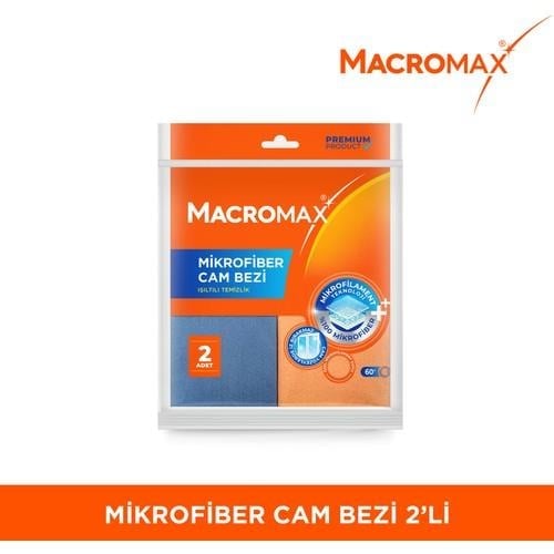 Macromax Mikrofiber Cam Bezi 2'li