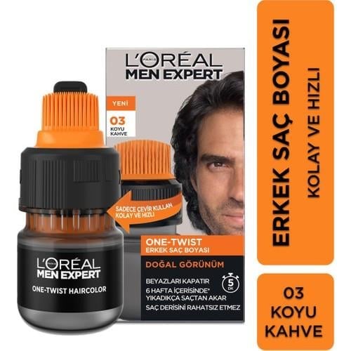 Men Expert One-Twist Erkek Saç Boyası Koyu Kahve 03