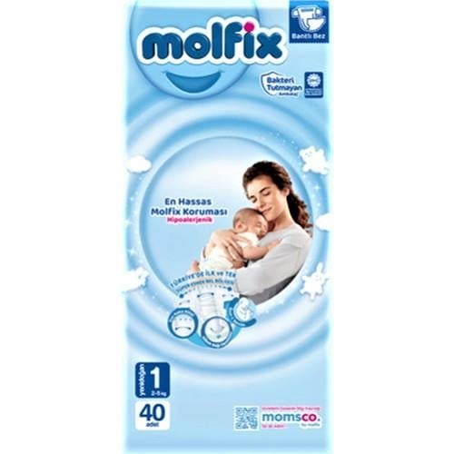 Molfix Bebek Bezi 3D 1 Beden Yenidoğan 2-5 Kg 40lı Jumbo