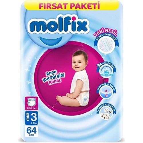 Molfix Külot Bez Fırsat Midi 3 Beden 64'Lü