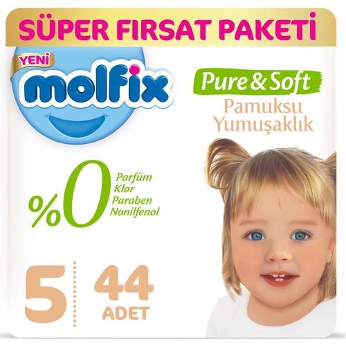 Molfix Pure&Soft Bebek Bezi Junior 5 Beden  44 Adet