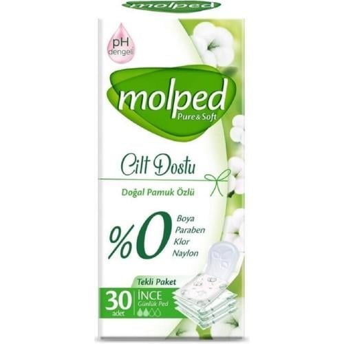 Molped Pure&Soft Günlük Ped 30 Adet İnce Yapı ile Her Yönden Nefes Alır