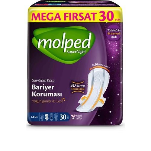 Molped Süpernight Gece Mega Ped 30 Adet
