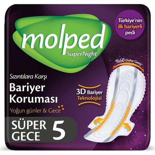 Molped Supernight Hijyenik Ped Gece 5 Adet