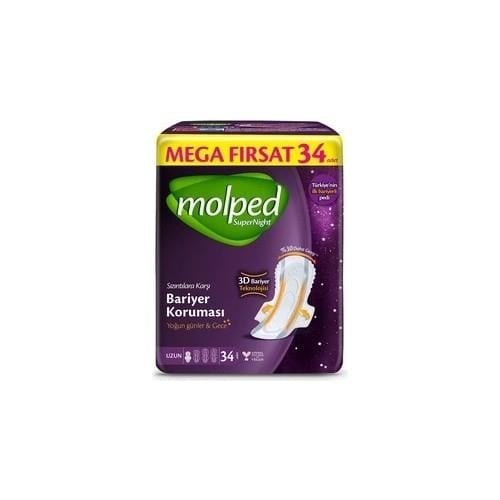 Molped Süpernight Uzun Ped Mega 34 Adet