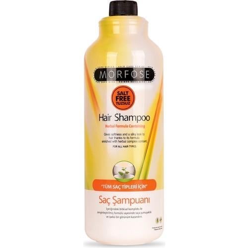 Morfose Besleyici Bitkisel Şampuan - Tuzsuz Formül, Tüm Saç Tipleri için Keratin ve Buğday Proteini, 1000 ml