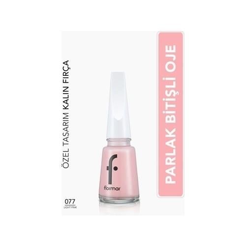 Nail Enamel Yoğun Renk Veren Uzun Süre Kalıcı Parlak Oje (077 Light Pink) 8682536035743