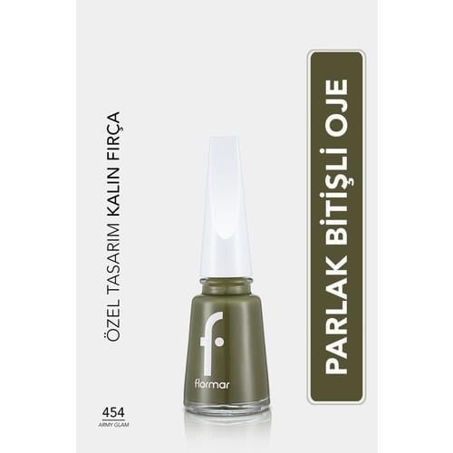 Nail Enamel Yoğun Renk Veren Uzun Süre Kalıcı Parlak Oje (454 Army Glam) 8682536036153