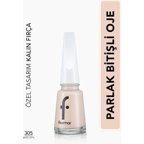Nail Enamel Yoğun Renk Veren Uzun Süre Kalıcı Parlak Oje (305 Beige Latte) 8682536035835