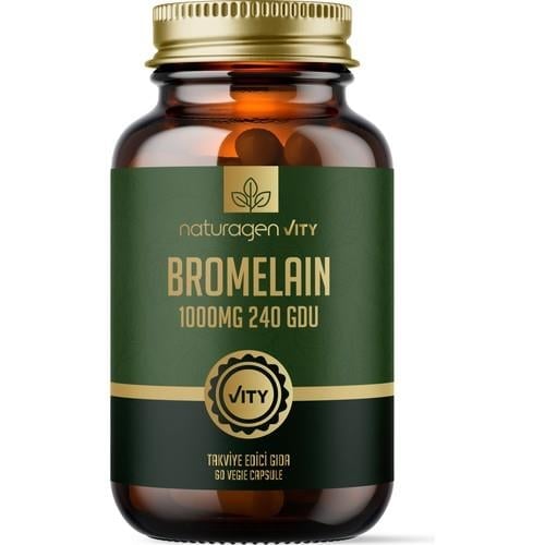 Naturagen Bromelain 1000 Mg 2400 Gdu 60 Kapsül