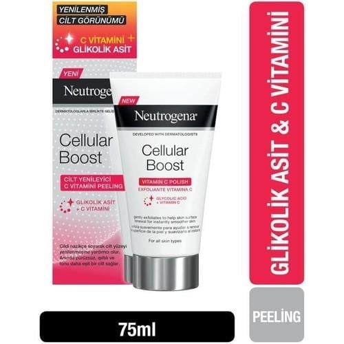 Neutrogena Cellular Boost Cilt Peeling C Vitamini ve Glikolik Asit İçerikli 75 ml Karma Ciltler İçin