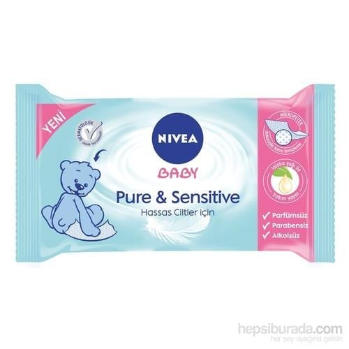 NIVEA Baby Pure & Sensitive Islak Temizleme Mendili / 40 Yaprak