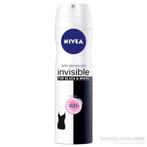 Nivea  Black&White Clear Deodorant Sprey 150 ml Kadın