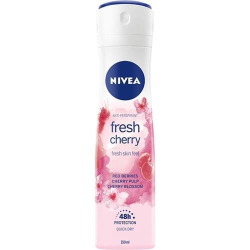 Nivea Fresh Cherry Kiraz Kokulu Kadın Sprey Deodorant 150 ml – Gün Boyu Ferahlatıcı ve Hoş Koku Etkisi