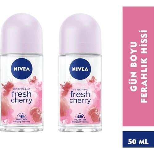 Nivea Fresh Cherry Roll On Deodorant 50 ml x 2