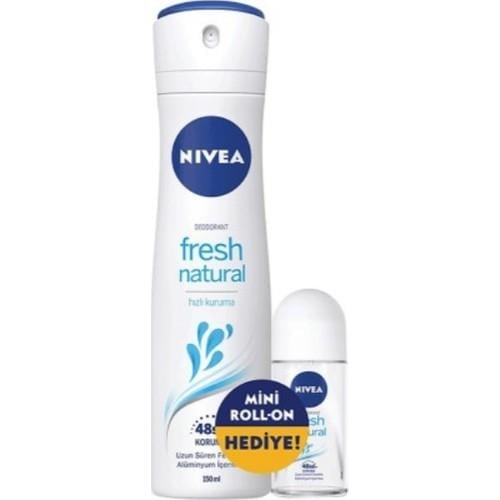 Nivea Kadın Deodorant Fresh Natural 150 ml + Roll On 25 ml