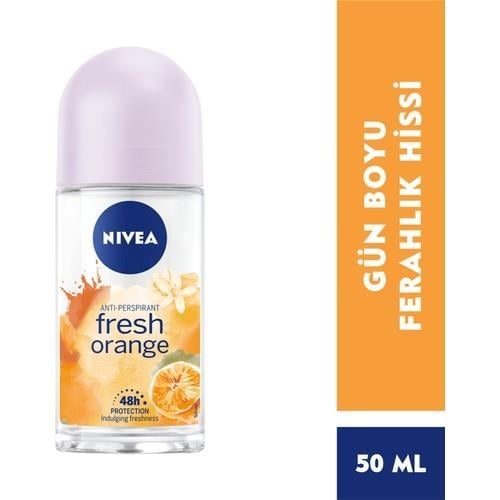 NIVEA Kadın Roll-On Deodorant Black & White Invisible Güçlü Etki 48 Saat Anti-perspirant Koruma 50ml