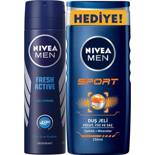 Nivea Men Sport Duş Jeli 250 ml Vücut, Yüz ve Saç İçin Canlandırıcı Minerallerle Zenginleştirilmiş