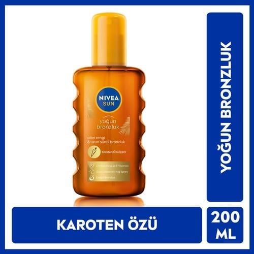 Nivea Sun Güneş Yağı Sprey SPF 6 Tüm Cilt Tipleri İçin Karoten Yağlı Yoğun Bronzlaştırıcı 200 ml