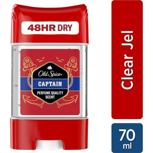 Old Spice Captain Erkekler için Terleme Önleyici Deodorant Clear Jel Stick 70 ml