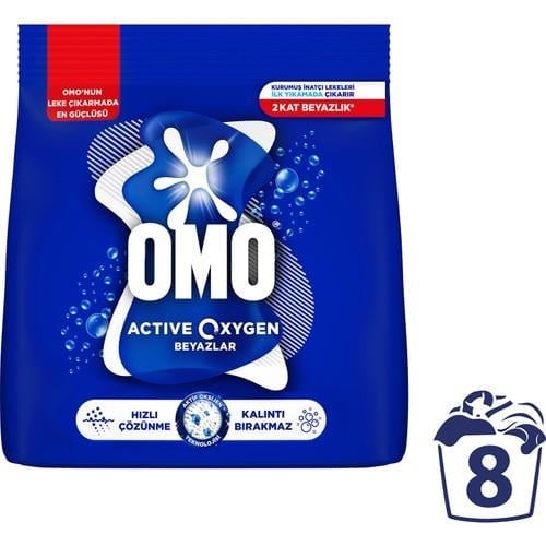 OMO Active Oxygen Beyaz Çamaşırlar İçin Toz Deterjanı 1.2 KG