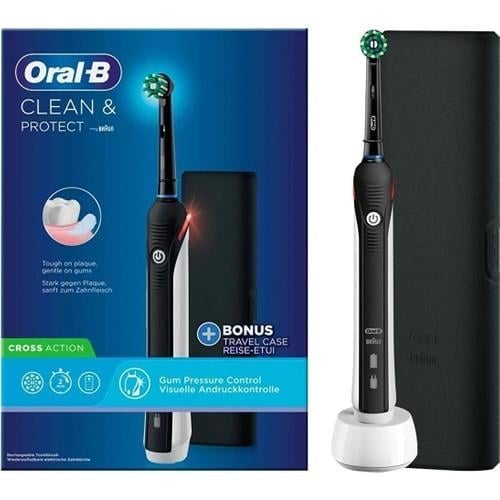 Oral-B Clean & Protect Şarj Edilebilir Diş Fırçası Cross Action Siyah 750