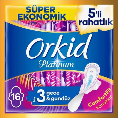 Orkid Platinum Gece 16 Adet Hijyenik Ped Ultra İnce Yapı ile Rahatlık Sunar