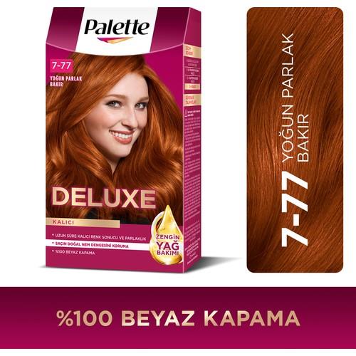 Palette Deluxe 7-77 Yoğun BakırZengin Yağ Bakımı Kit Saç Boyası Bakım Maskesi