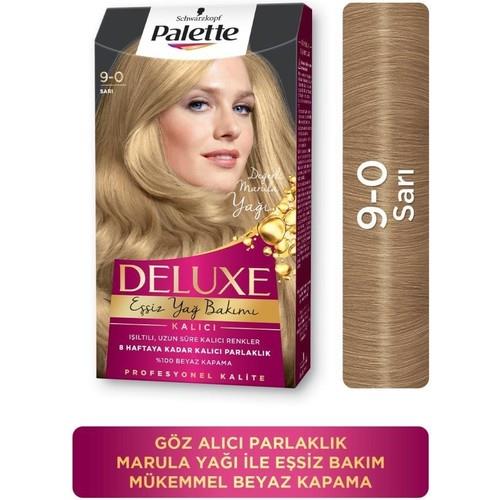 Palette Deluxe 9-0 Sarı Kadın Saç Boyası Uzun Süre Kalıcı Parlaklık 50 ml