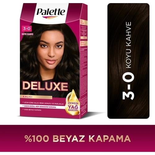 Palette Deluxe Kalıcı Renkler 3-0 Koyu Kahve Saç Boyası