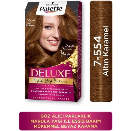 Palette Deluxe Kalıcı Renkler 7-554 Altın Karamel Saç Boyası