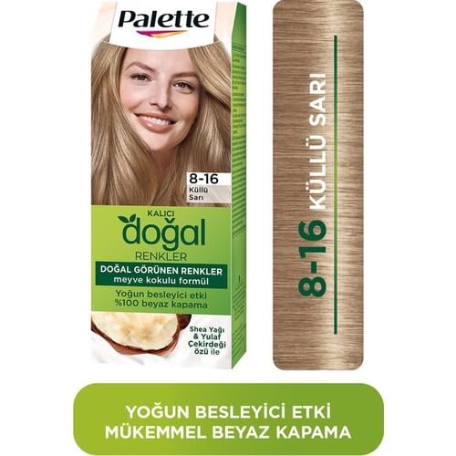 Palette Saç Boyası & Doğal Renkler Colors 8/16 Küllü Sarı 50Ml