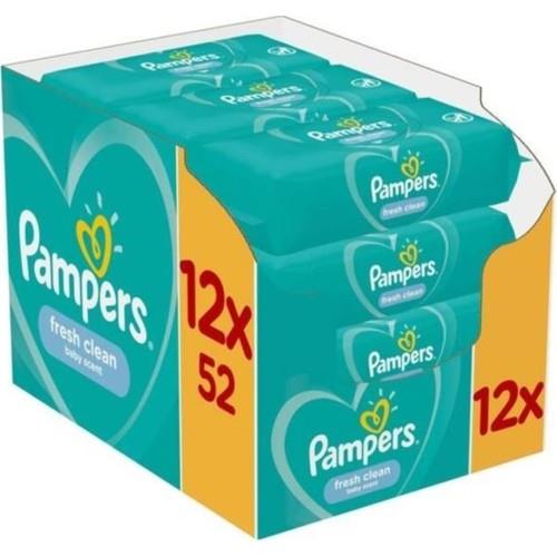 Pampers Baby Islak Havlu Fresh Clean 624 Yaprak 12 Paket Hassas Temizlik İçin