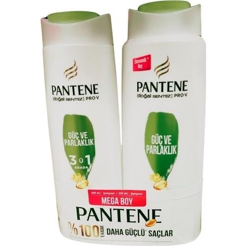 Pantene 600 ml Güç ve Parlaklık Şampuan & 350 ml Saç Kremi