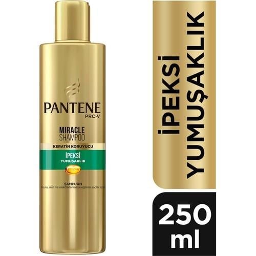 Pantene Miracle Şampuan Ipeksi Yumuşaklık Keratin Koruyuculu 250 Ml, Kuru, Mat ve Elektriklenmeye Eğilimli Saçlar Için