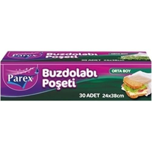 Parex Buzdolabı Poşeti Orta Boy 24 x 38 cm 20 Adet