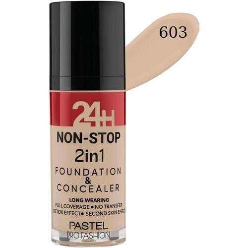 Pastel Profashion 24H Non-Stop 2in1 Fondöten ve Kapatıcı 603 Ivory